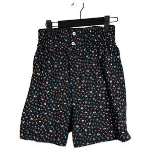 Mixed Blues Vintage High Waisted Floral Shorts Size Small